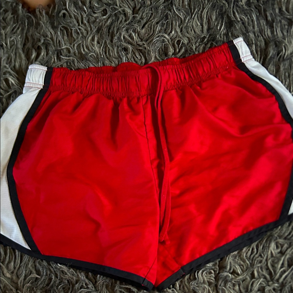 Athletic Works Red and White Women's Athletic Shorts